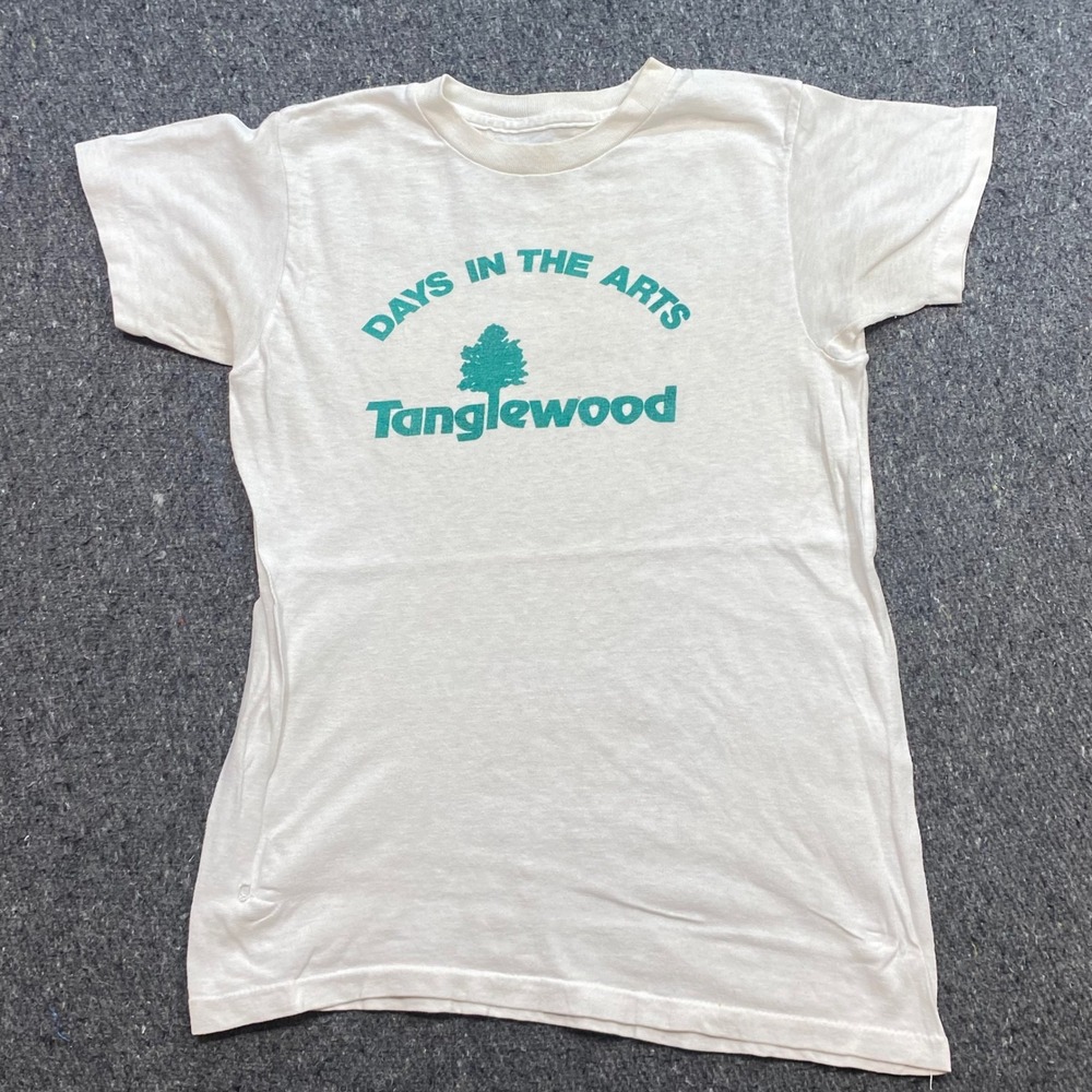 Tanglewood Days In The Arts TShirt Sz S White Boho Skater Music Venue Graphic
